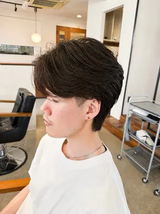 ショート パーマ メンズ 栄/メンズカット/ 二村 洸太朗のヘアスタイル