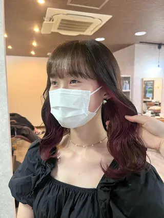 セミロング カラー 村田梨乃/ minim hairのヘアスタイル