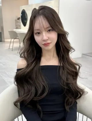 ロング カラー 川口 真也のヘアスタイル