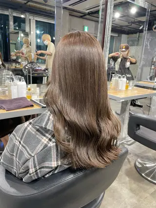 ロング カラー パーマ ヘアアレンジ メンズ キッズ マツエク・マツパ アイブロウ 透明感カラー・レイヤ ー🎀amika🎀のヘアスタイル