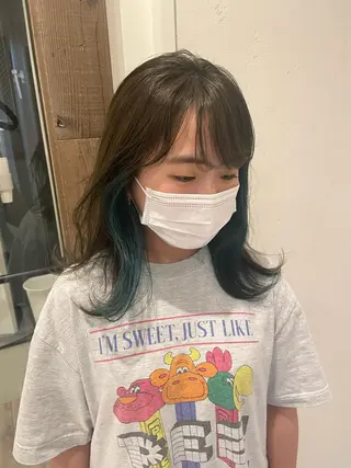 セミロング 渋谷 留菜のヘアスタイル