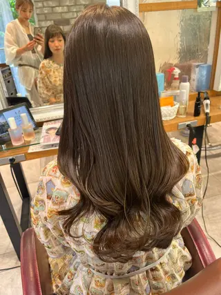 セミロング カラー 美髪矯正✨🌷関 郁美🌷のヘアスタイル
