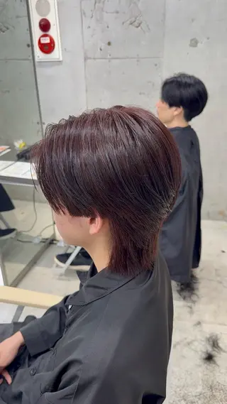 メンズ メンズ毛流れパーマ ブリーチSHIONのヘアスタイル
