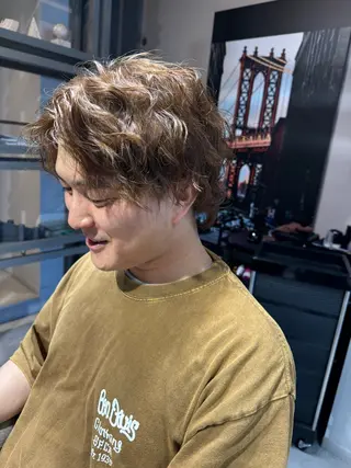 ミディアム カラー パーマ メンズ 似合う髪型見つけます AYAKAのヘアスタイル