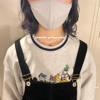 ミディアム カラー パーマ ヘアアレンジ メンズ キッズ ネイル マツエク・マツパ アイブロウ 透明感カラー・レイヤ ー🎀amika🎀のヘアスタイル