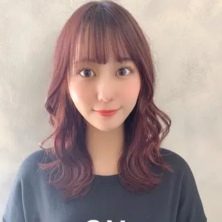 セミロング カラー ✨️美髪矯正×似合わ せ艶カラー✨藤田透のヘアスタイル