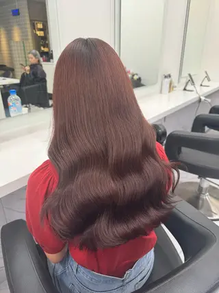 ロング カラー パーマ ヘアアレンジ メンズ キッズ 韓国系🇰🇷🩶 艶暗髪/MEIのヘアスタイル