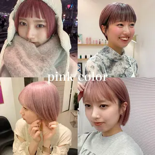 ショート カラー 顔まわり🥨レイヤー /透明感/水口舞奈のヘアスタイル