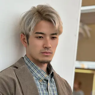 ショート カラー メンズ 朝楽メンズパーマ 🥇メンズカット吉田のヘアスタイル