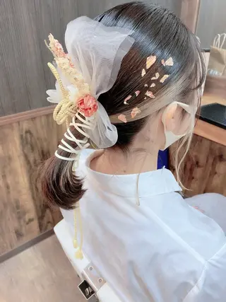 ショート ヘアアレンジ ご予約はインスタ のみ🌿@n7g10のヘアスタイル