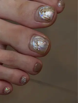 ネイル なんば堀江/育爪施術 ニュアンス✻Kaphのネイルデザイン