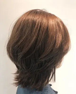 ミディアム カラー 磯山 直貴のヘアスタイル