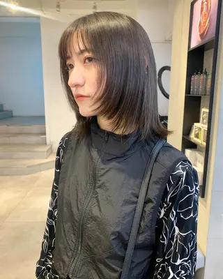 ミディアム カラー Kureha/ネイル トレンドヘアのマツエク・マツパデザイン