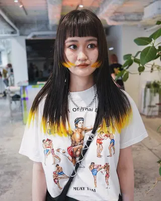 セミロング カラー 似合わせcut 🔥yutakaのヘアスタイル