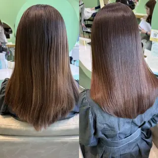 カラー パーマ ロング 似合わせ/髪質改善 /Bonheur京介のヘアスタイル