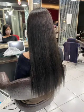 ロング カラー グレージュ達人/赤み 消し/ブリーチ/岩崎のヘアスタイル