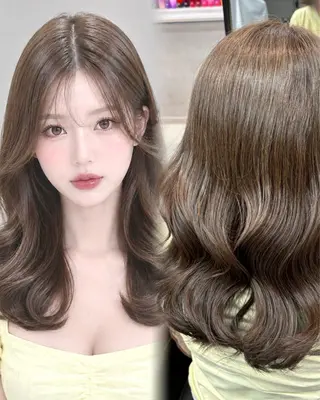 セミロング カラー 上品♡ブラウン💎 アレンジ🩰Rimiのヘアスタイル