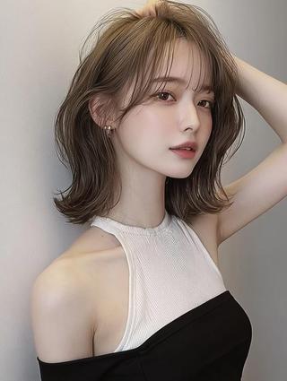 ミディアム 艶カラー/レイヤー Nanami🎀のヘアスタイル