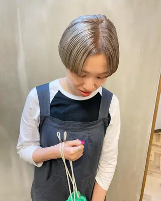 ショート カラー パーマ ヘアアレンジ メンズ キッズ ネイル マツエク・マツパ アイブロウ tatsumi/ボブ ウルフ/レイヤーのヘアスタイル