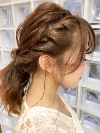 セミロング カラー パーマ ヘアアレンジ メンズ 神山 昌子のヘアスタイル