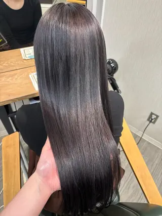 ロング カラー 福石 玲華のヘアスタイル