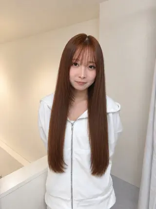ロング kaori/ ワンカラー/渋谷のヘアスタイル