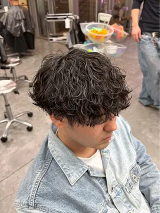 ショート パーマ 海外風パーマ カラー特化園田　楓莉のヘアスタイル