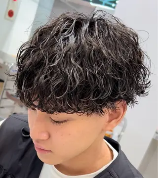 ミディアム パーマ ヘアアレンジ メンズ fifth 石川 凪のヘアスタイル