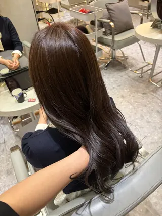 セミロング カラー Ayano‪‪🎀似 合わせ×透明感🎀のヘアスタイル