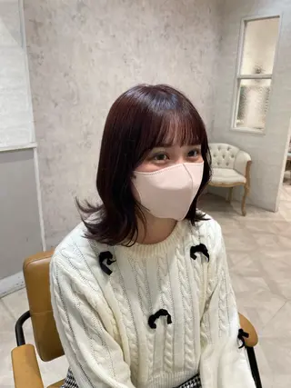 ミディアム 透明感カラー 🩶🩵🩷AIRIのヘアスタイル