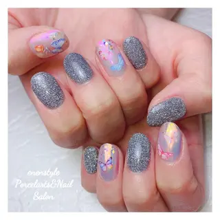 ミディアム ネイル 🐾enen style 🐾のネイルデザイン