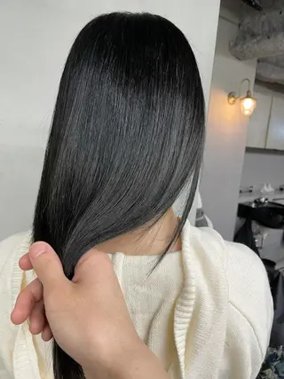 セミロング 新宿/韓国ヘア/ 髪質改善ストレートのヘアスタイル