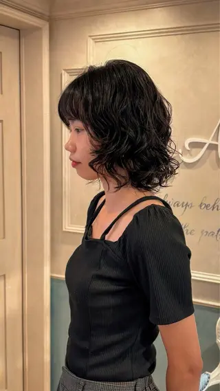 ミディアム パーマ 吉祥寺|くすみ× 透明感|kazutoのヘアスタイル