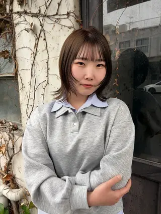 ミディアム カラー 永井 悠大のヘアスタイル