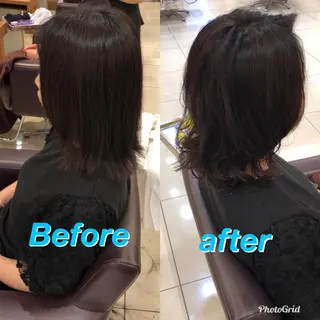 ミディアム パーマ ディレクター ノナカのヘアスタイル