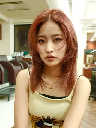 ミディアム カラー レイヤー専門家 ダブルカラー修のヘアスタイル