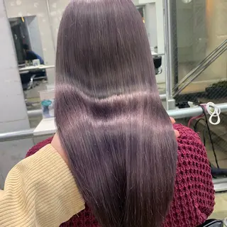 ロング カラー 🩷色気可愛い🩷 透明感カラー🩷のヘアスタイル