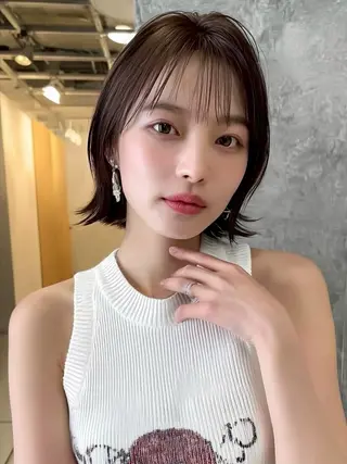 ミディアム カラー ✂️垢抜け/トレンド レイヤー/韓国/IRのヘアスタイル