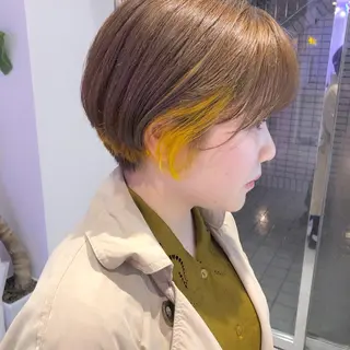 ショート カラー ヘアアレンジ 天神レイヤーカット No.1💖マユカのヘアスタイル