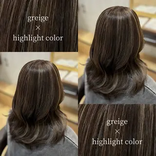ミディアム カラー kotone🦋艶髪 似合わせカットカラーのヘアスタイル