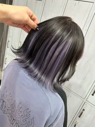 セミロング カラー ブリーチ特化🌈 MANATOのヘアスタイル
