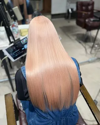 ロング カラー 原宿/ブリーチ /ハイトーン/カラーのヘアスタイル