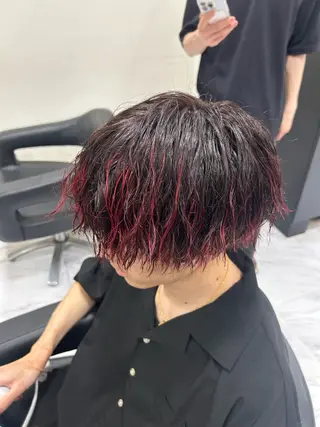 ロング カラー メンズ 🫧💞ハイトーン 瀧田 菜々花🦄🫧のヘアスタイル