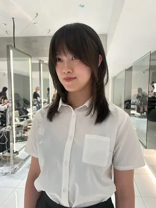セミロング カラー 海外レイヤー /NAGISAのヘアスタイル