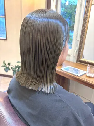 ミディアム パーマ 舟山 瑛太郎のヘアスタイル