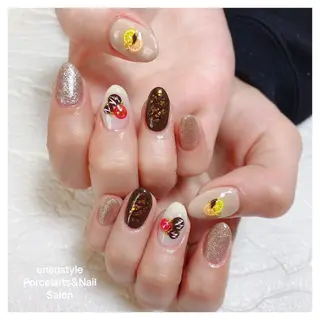 ミディアム ネイル 🐾enen style 🐾のネイルデザイン
