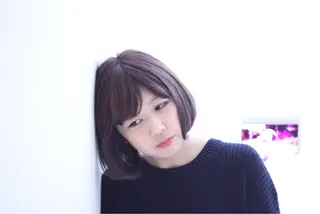 ミディアム カラー 桐谷 一史のヘアスタイル