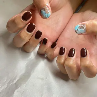 カラー パーマ ヘアアレンジ メンズ キッズ ネイル マツエク・マツパ el. by Aoのネイルデザイン