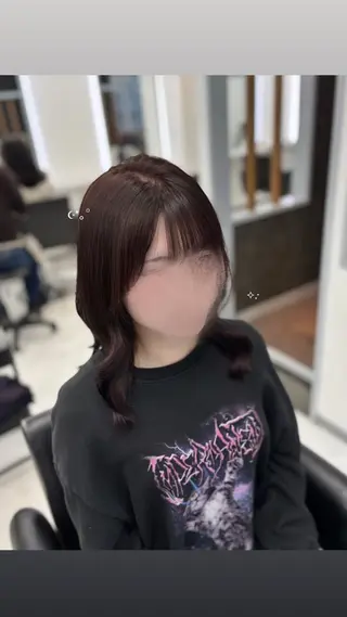 ミディアム カラー あやか/心斎橋/ カラーモデル募集中のヘアスタイル