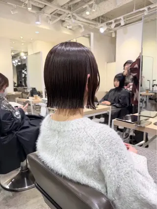ショート 縮毛矯正×ボブ🥣 オイカワ レイのヘアスタイル